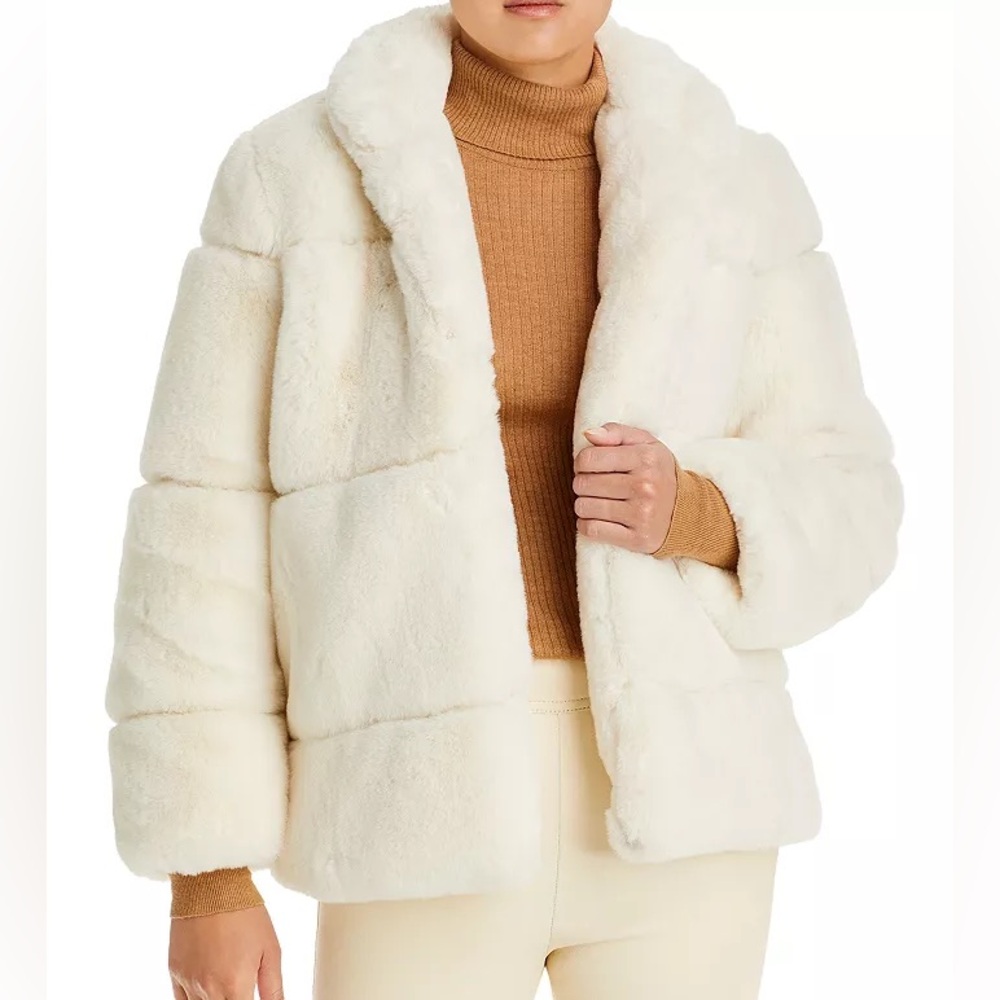 APPARIS FAUX FUR SKYLAR COAT SIZE MEDIUM JUST CLEANED